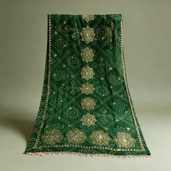 Green_Embroidered_Saree_For_Women