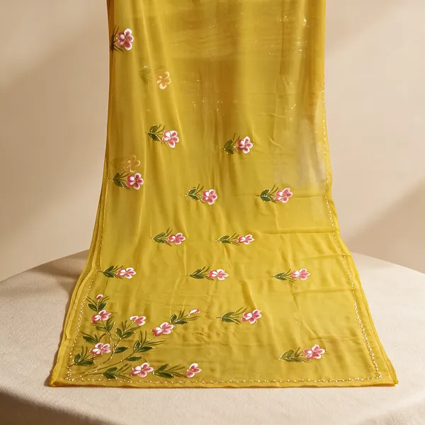 Yellow_Sheer_Floral_Embroidered_Saree_For_Women
