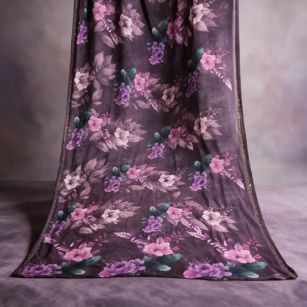 Purple_Floral_Print_Saree_For_Women