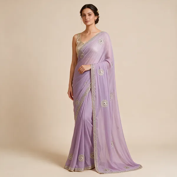 Lavender_Embellished_Saree_For_Women