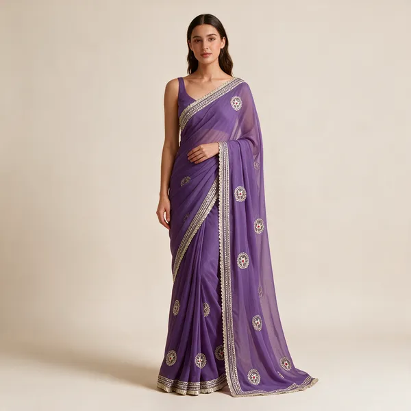 Purple_Embellished_Ethnic_Saree_For_Women