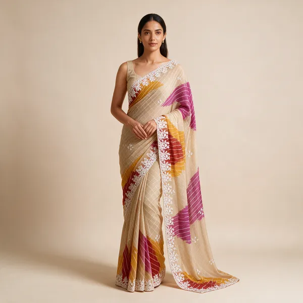 Multicolor_Sheer_Printed_Saree_For_Women