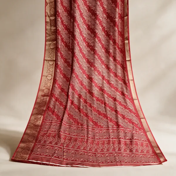 Red_Printed_Saree_For_Women