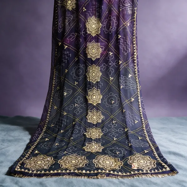 Navy_Embroidered_Saree_For_Women