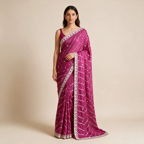 Magenta_Printed_Saree_For_Women