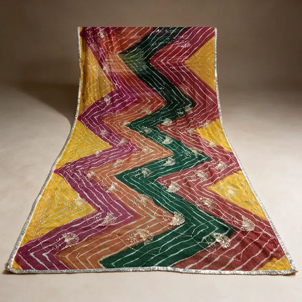 Multicolor_Chevron_Embellished_Saree_For_Women