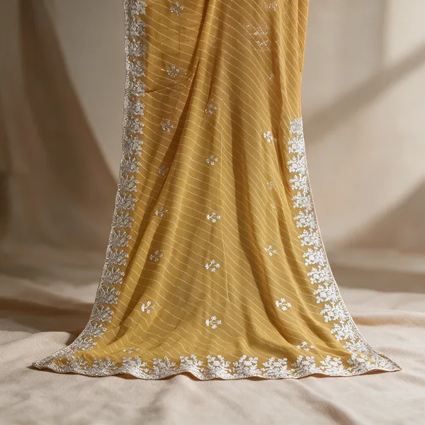 Mustard_Embroidered_Saree_For_Women