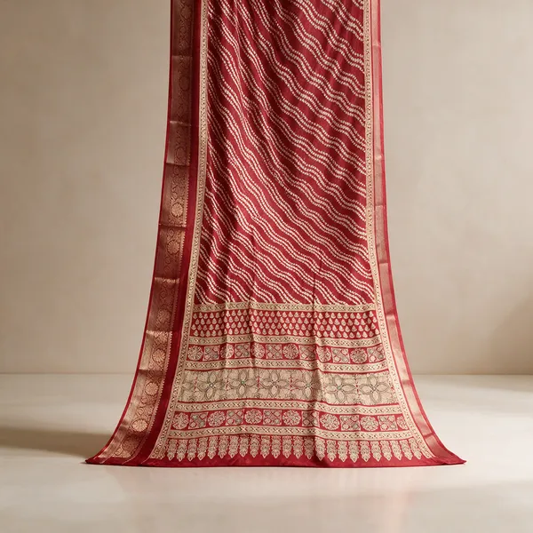 Red_Printed_Saree_For_Women