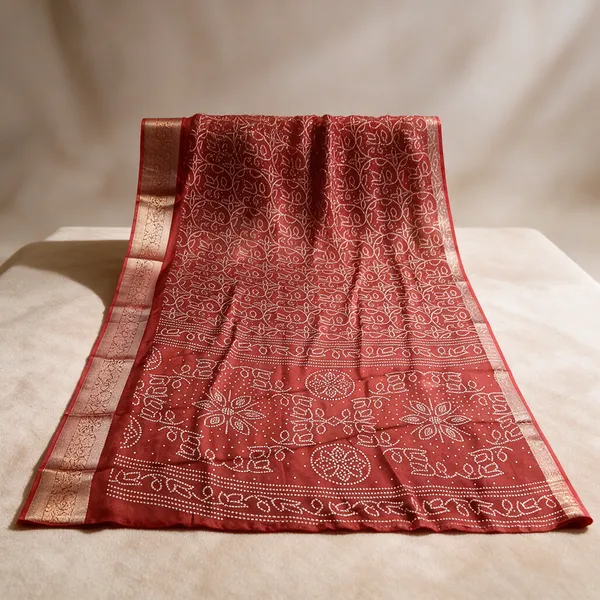 Red_Printed_Saree_For_Women