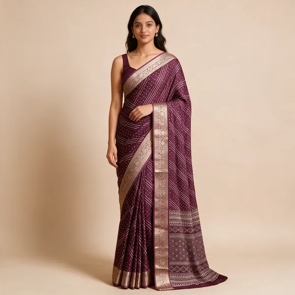 Purple_Printed_Saree_For_Women