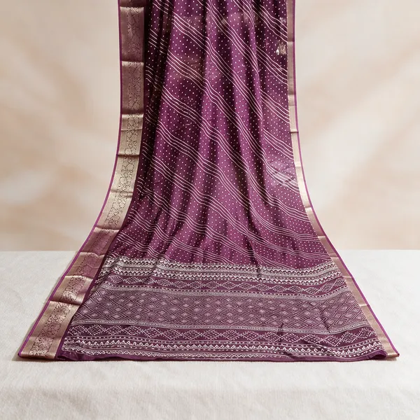 Purple_Printed_Saree_For_Women