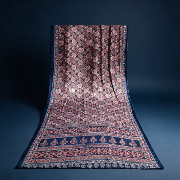 Blue_Printed_Ethnic_Saree_For_Women