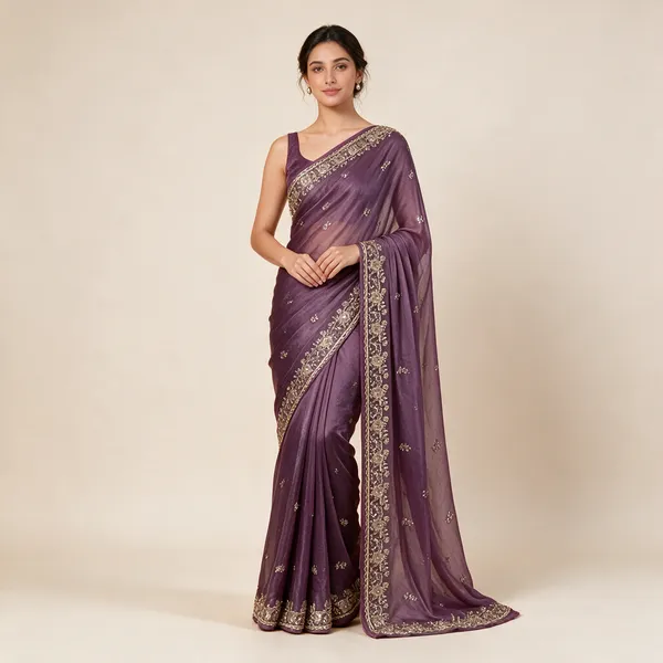 Purple_Embellished_Saree_For_Women