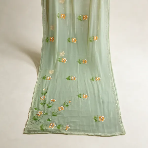 Green_Floral_Embroidered_Saree_For_Women