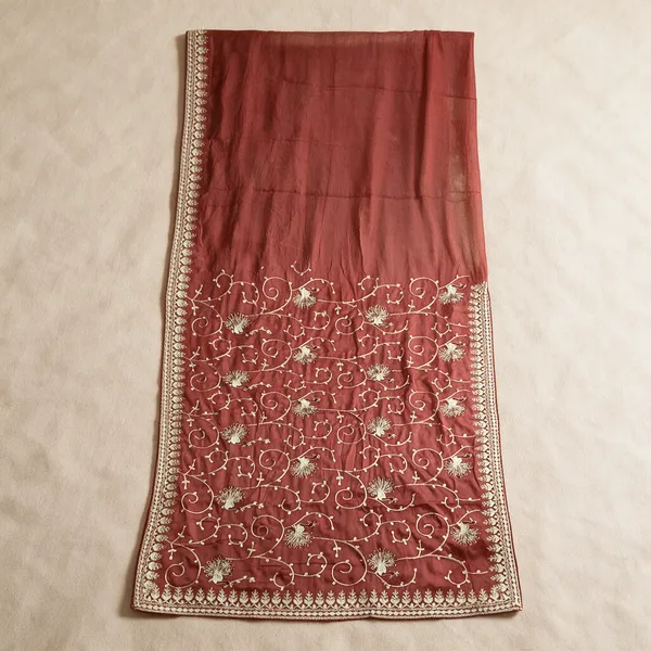 Maroon_Embroidered_Saree_For_Women