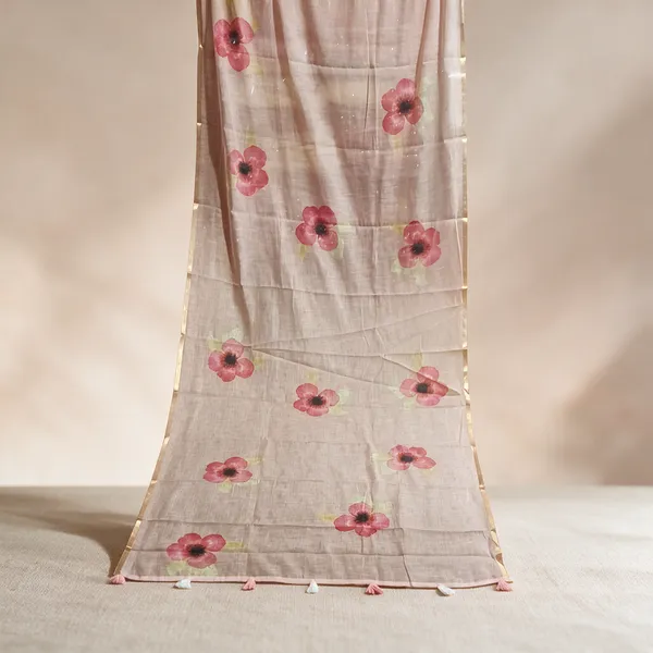 Beige_Floral_Print_Saree_For_Women