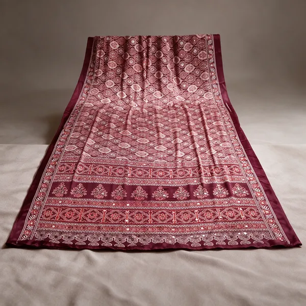 Maroon_Printed_Ethnic_Saree_For_Women