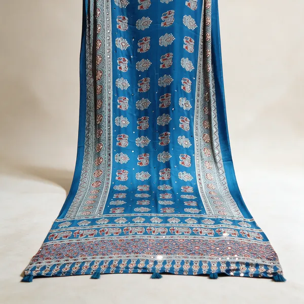 Blue_Printed_Ethnic_Saree_For_Women