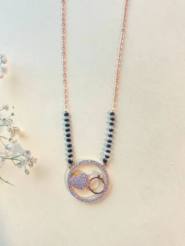 Rose_Gold-Tone_Black_Beaded_Pendant_Necklace_for_Women