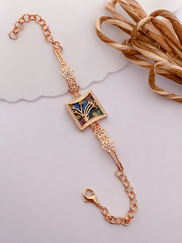 Rose_Gold_Floral_Link_Bracelet_for_Women