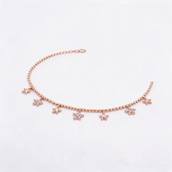 Rose_Gold_Toned_Metal_Star_Flower_Charm_Necklace_For_Women