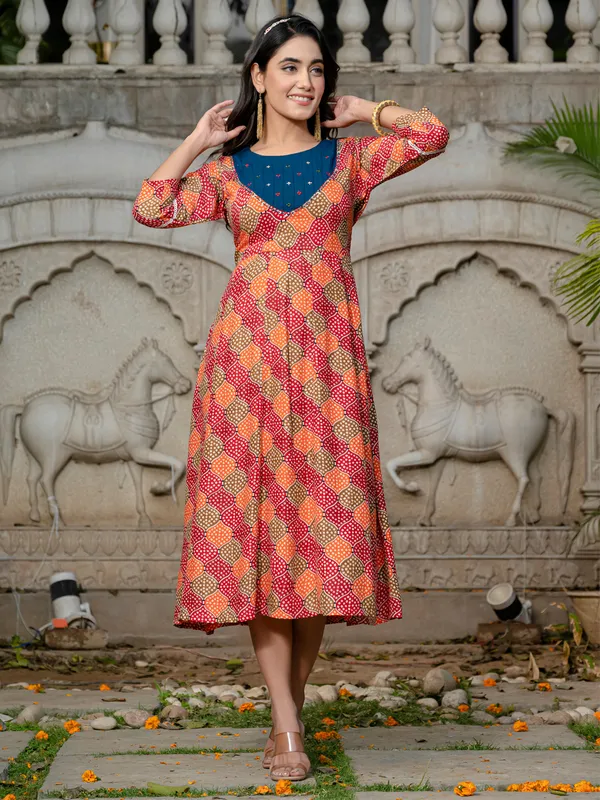 Multicolor_Rayon_A-Line_Printed_Kurta_Dress_For_Women