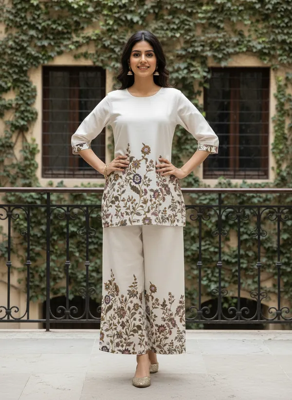 Ivory_Khadi_Cotton_Straight_Floral_Print_Kurta_Set_For_Women