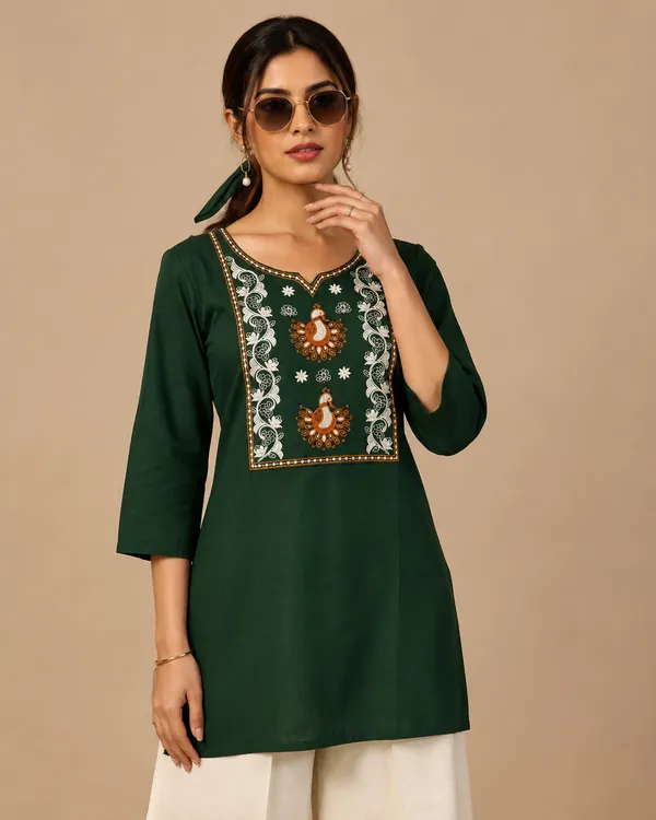 Green_Cotton_Straight_Embroidered_Kurta_Set_For_Women