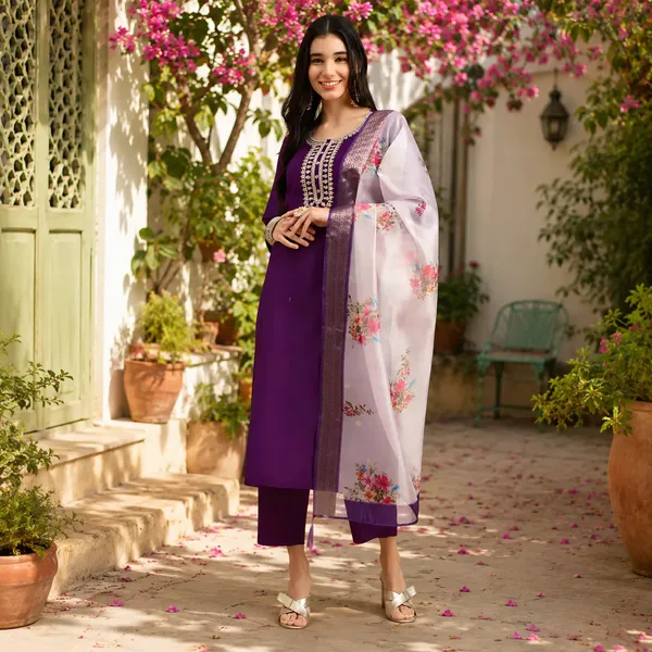 Purple_Rayon_Slub_Straight_Three_Piece_Kurta_Set_For_Women