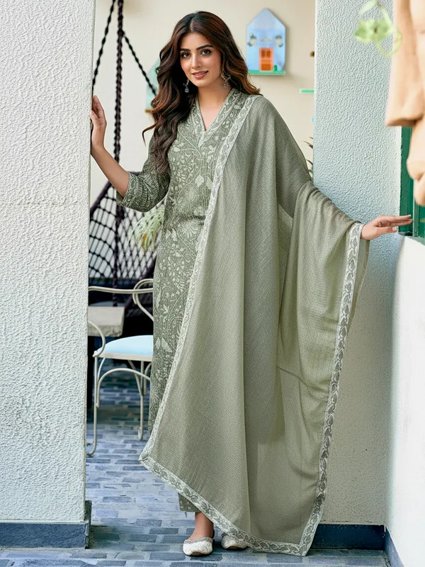 Grey_Rayon_Printed_Kurti_Pant_Dupatta_Set_For_Women
