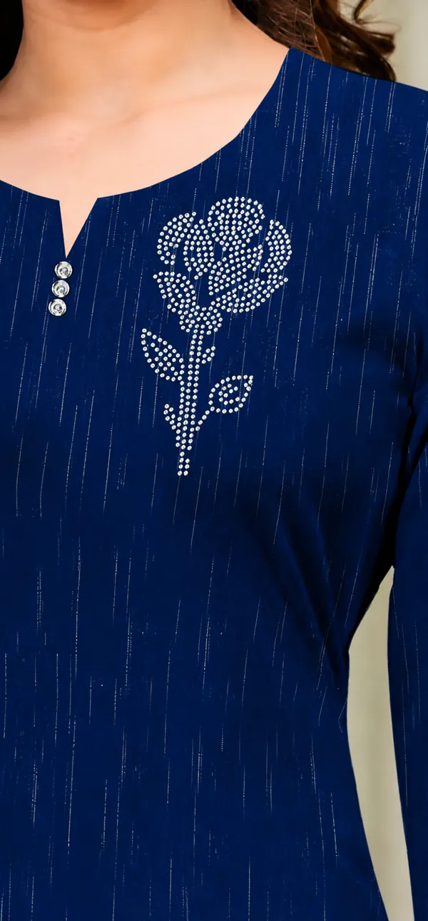 Navy_Straight_Fit_Women's_Kurta