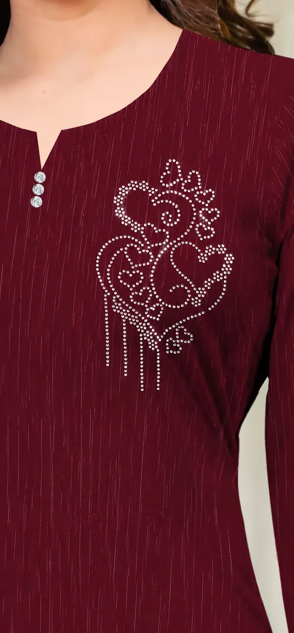 Maroon_Straight_Fit_Kurti_for_Women