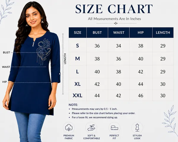 Blue_And_Maroon_Textured_Longline_Kurta_for_Women