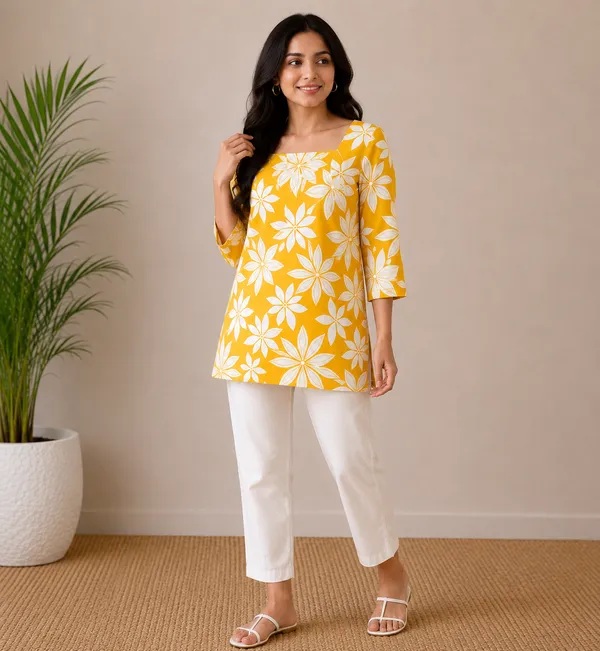 Yellow_Floral_Straight_Kurta_for_Women