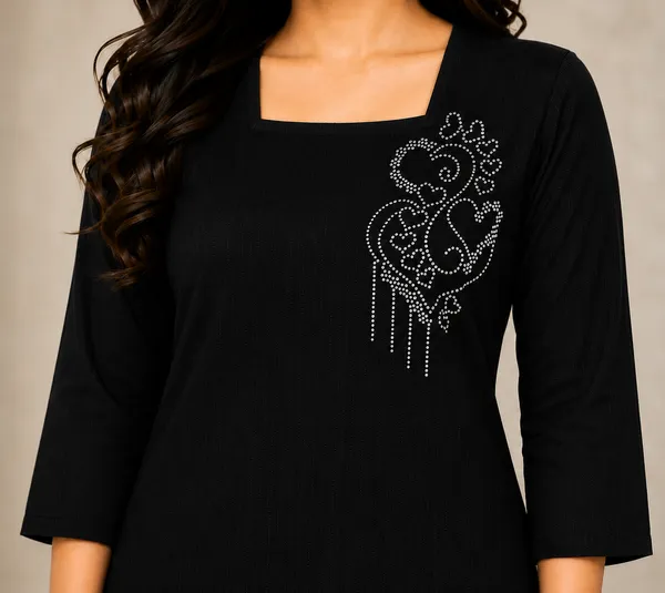 Black_Embellished_Straight_Kurti_for_Women