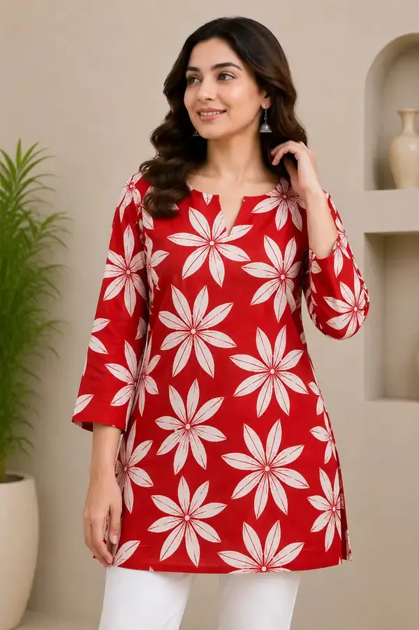 Red_Floral_Print_Straight_Kurta_for_Women