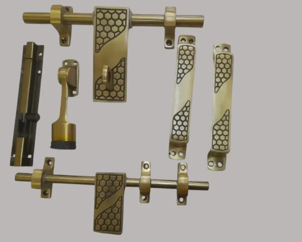 Brass_Decorative_Honeycomb_Door_Latch_Bolt_Set