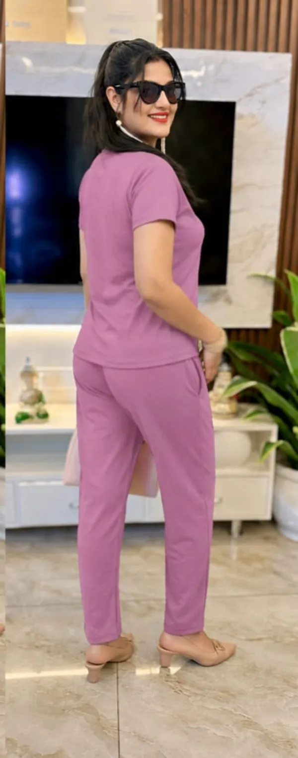 Mauve_Polyester_Lycra_Night_Wear_For_Women