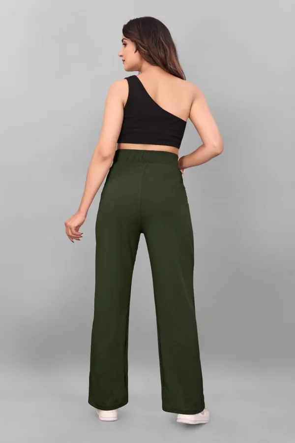 Green_Polyester_Lycra_Trouser_For_Women