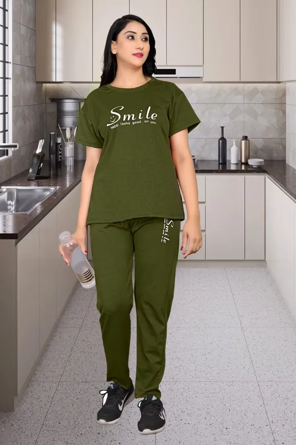 Green_Polyester_Lycra_Night_Wear_For_Women