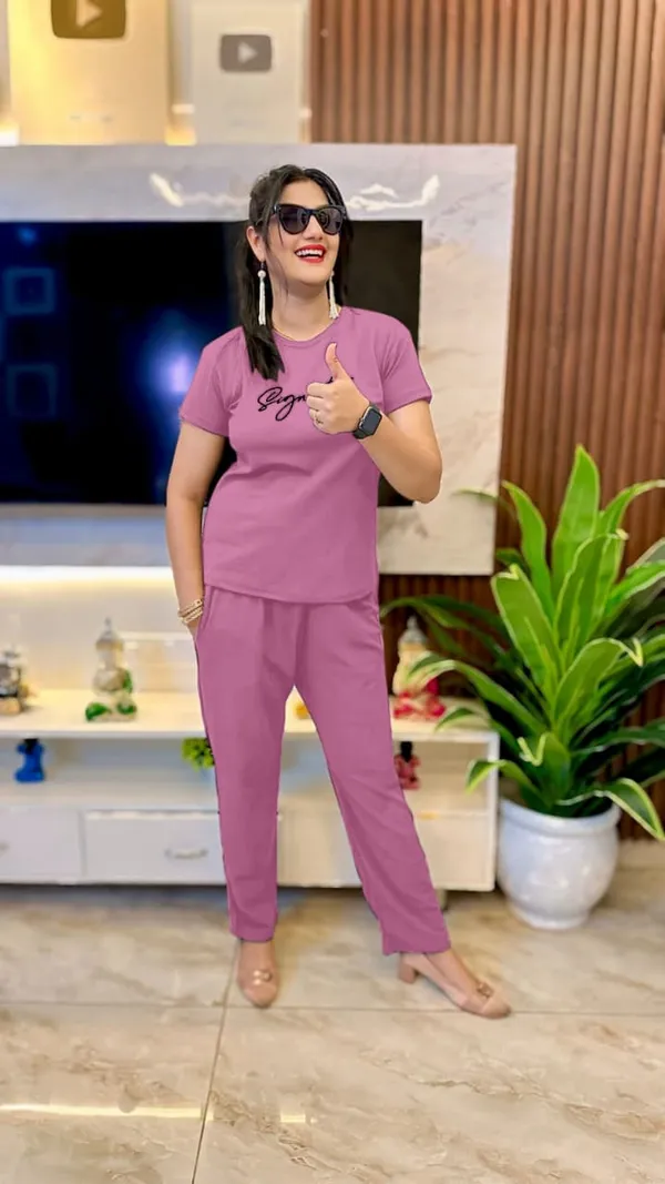 Mauve_Polyester_Lycra_Night_Wear_For_Women