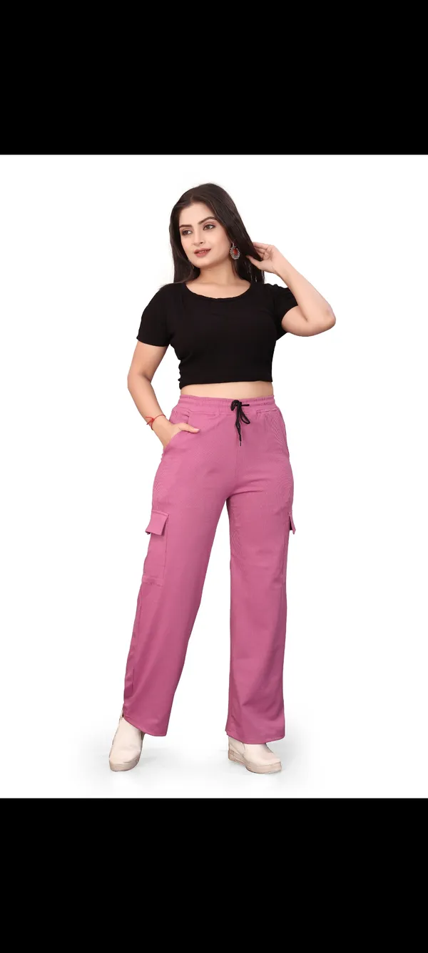 Pink_Polyester_Lycra_Night_Pant_For_Women