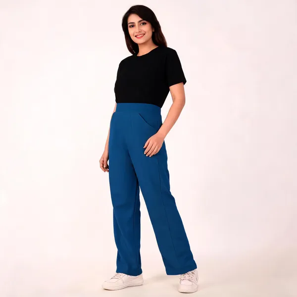 Blue_Polyester_Lycra_Trouser_For_Women