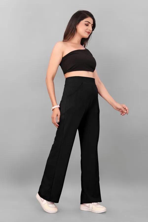 Black_Polyester_Lycra_Trouser_For_Women