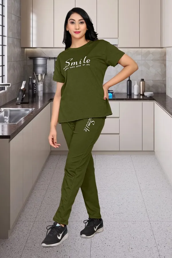 Green_Polyester_Lycra_Night_Wear_For_Women