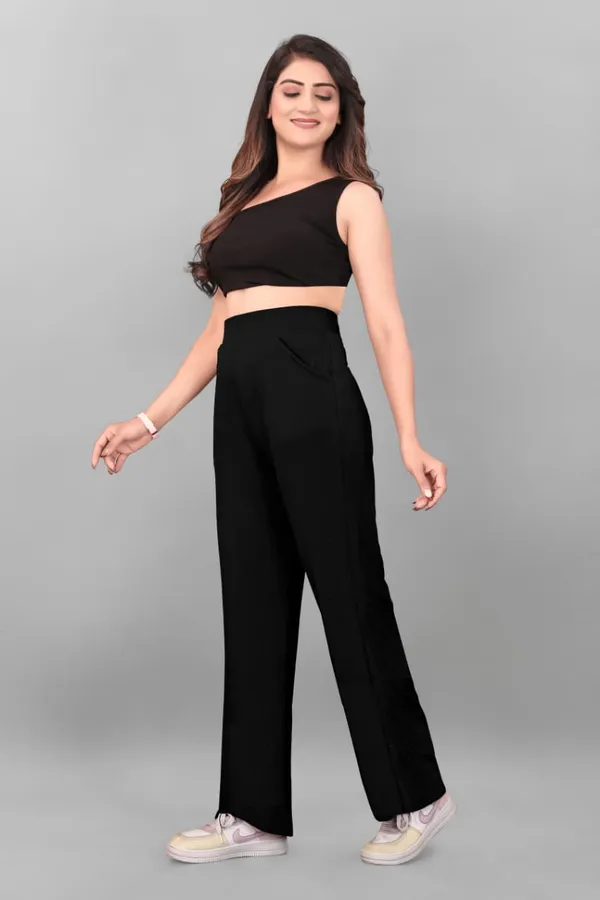 Black_Polyester_Lycra_Trouser_For_Women