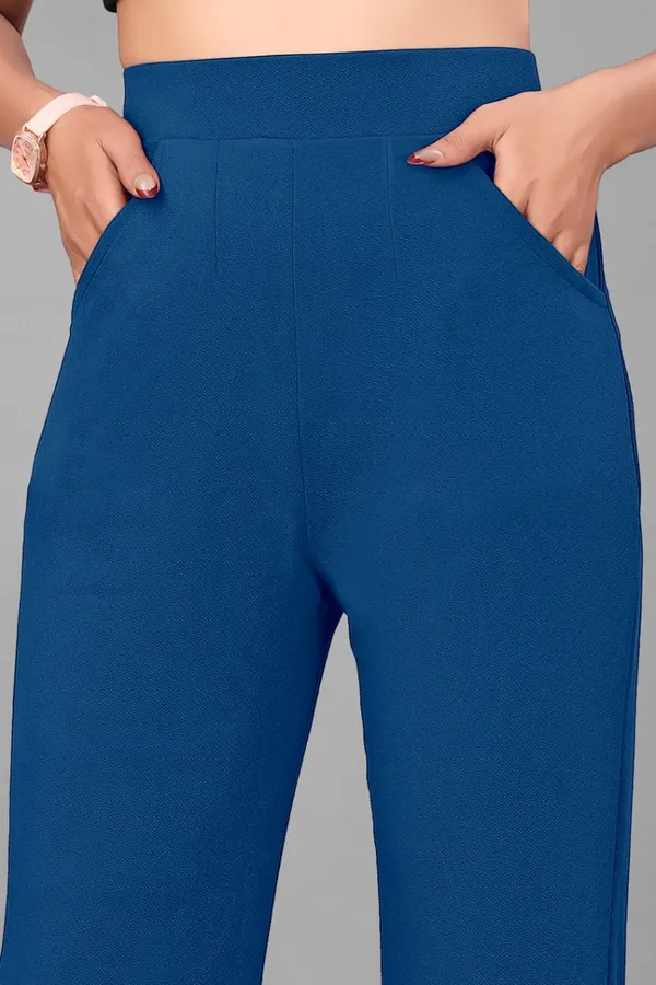 Blue_Polyester_Lycra_Trouser_For_Women