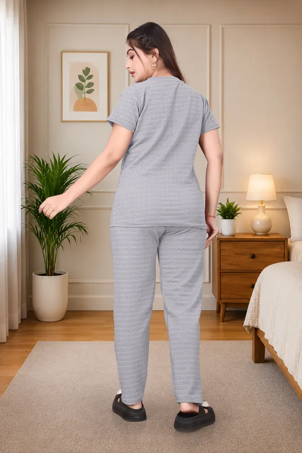 Gray_Rolex_Polyester_Lycra_Night_Wear_For_Women