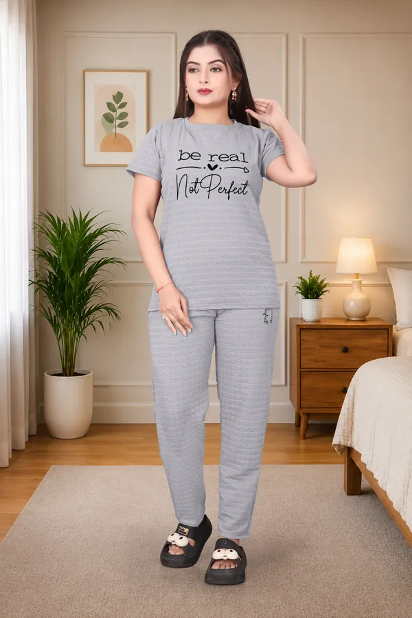 Gray_Rolex_Polyester_Lycra_Night_Wear_For_Women