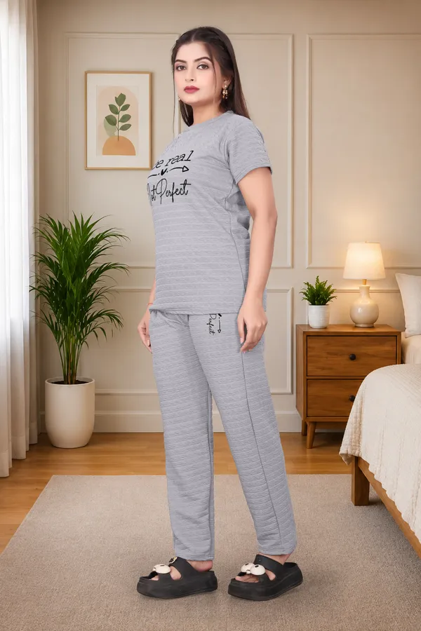Gray_Rolex_Polyester_Lycra_Night_Wear_For_Women